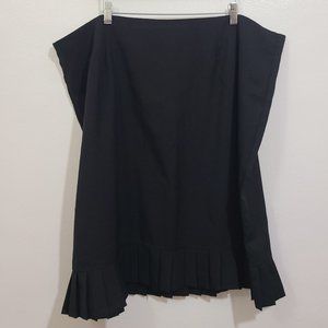 Vintage Plus Size Black Pleated Women's Dress Skirt Size 24W